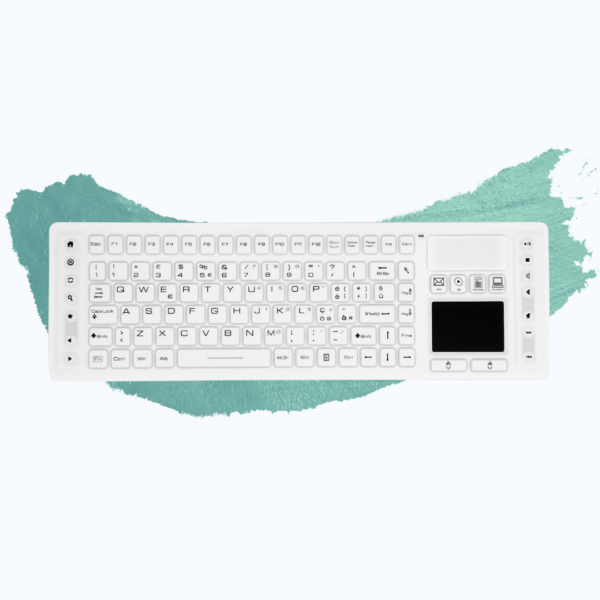 TS310-WL Tastiera in silicone IP65, 105 tasti, wireless, con touchpad